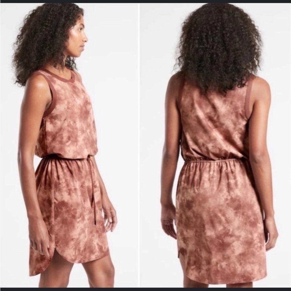 Athleta pink tie dye rincon dress small